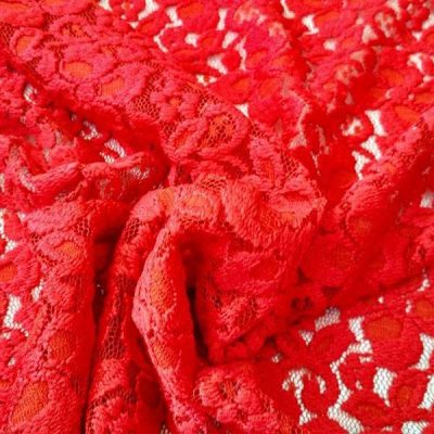 Pizzo floreale romantico rosso fuoco 3