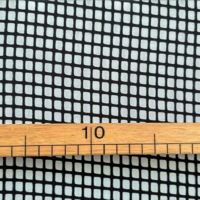 Raso fantasia optical - bianco su fondo nero Alt.150cm