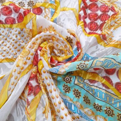 Voile di pura seta con colori vivaci - Alt.140 cm