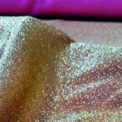 Tessuto maglina di lame elasticizzato fashion rosa e oro 2