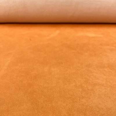 Tessuto da arredamento camosciato "suede" arancione ambra 4