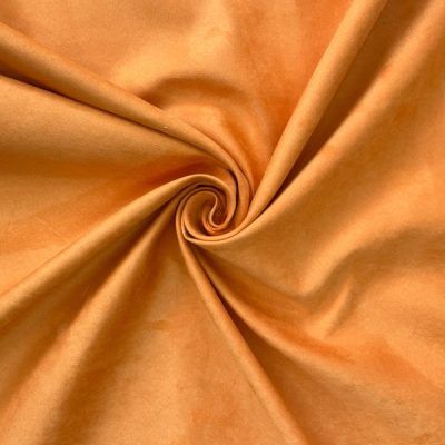 Tessuto da arredamento camosciato "suede" arancione ambra 5