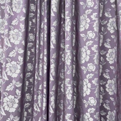 Tessuto multiuso damascato double face floreale viola argento 6