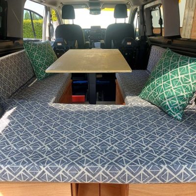 Prodotto finito camper Tessuto arredo casa misto cotone motivo geometrico