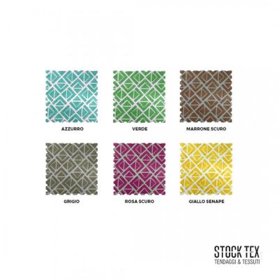 Galleria varianti colore Tessuto arredo casa misto cotone motivo geometrico