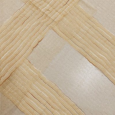 Tessuto organza a righe coup&egrave; oro bianco e oro 2