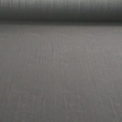 Misto cotone fantasia barocca a fiori nero 1