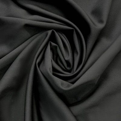 Fresco di lana leggermente elasticizzato nero corvino 1