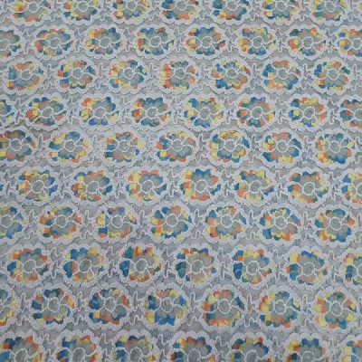 Pizzo motivo floreale multicolore rosa verde 6