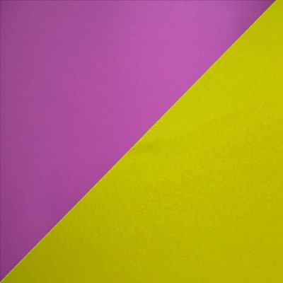 Tessuto per abiti in raso bicolore double face al metro giallo e viola 2