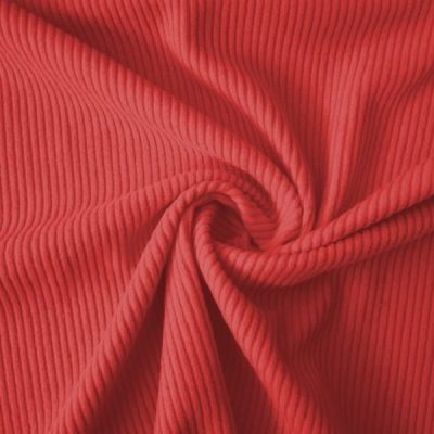 Tessuto per abiti spugna al metro rosso arricciato