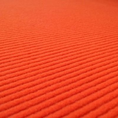 Tessuto per tende a vetro con orli ricamati cuore shabby al metro arancione