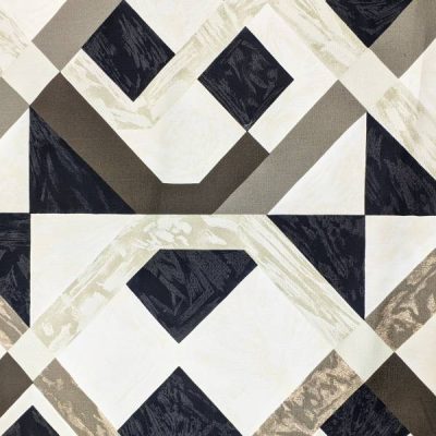 Tessuto d'arredo in puro cotone fantasia geometrica Fischbacher Alt.135 cm