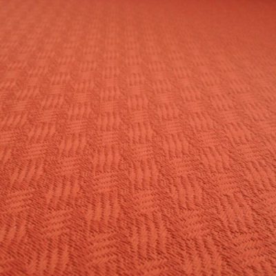 Arredamento effetto intrecciato rigato in cotone rosa salmone 2