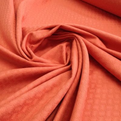 Tessuto per Arredamento effetto intrecciato rigato in cotone rosa salmone 6