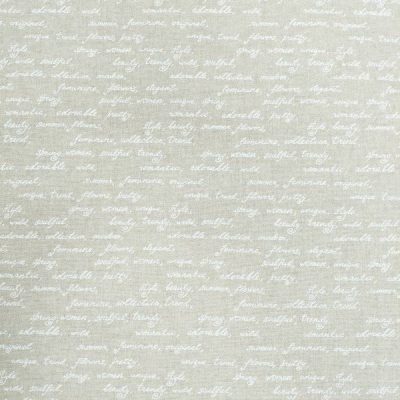 Tessuto per arredamento con scritte eleganti in corsivo - Alt.280 cm