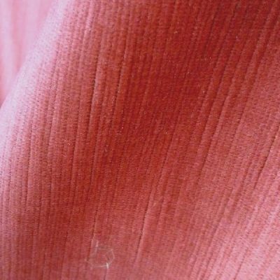 Velluto di cotone fiammato in tinta unita rosa 1