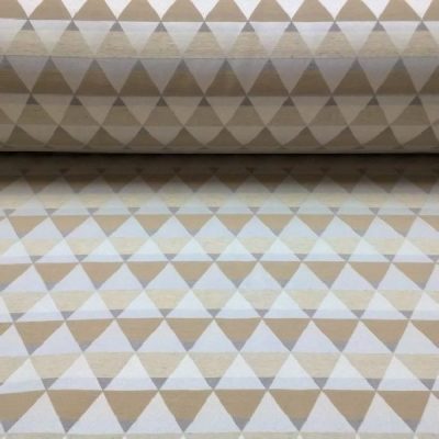 Tessuto motivo geometrico nordico beige 2