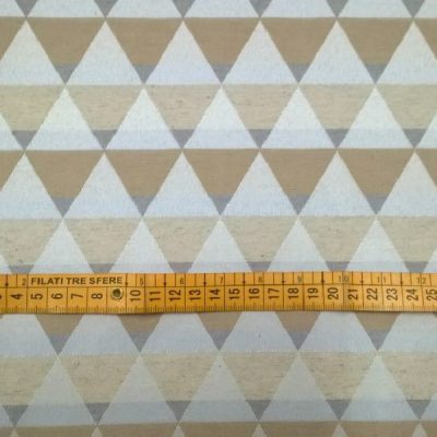 Tessuto motivo geometrico nordico beige 4