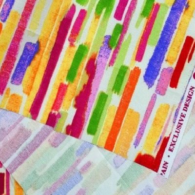 Misto cotone stampato fantasia a pennellate Alt.280