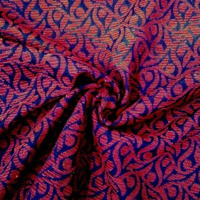 Tessuto per arredamento contemporaneo blu rosso