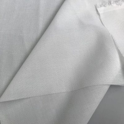 Tessuto per tende ignifugo elegante bianco 1
