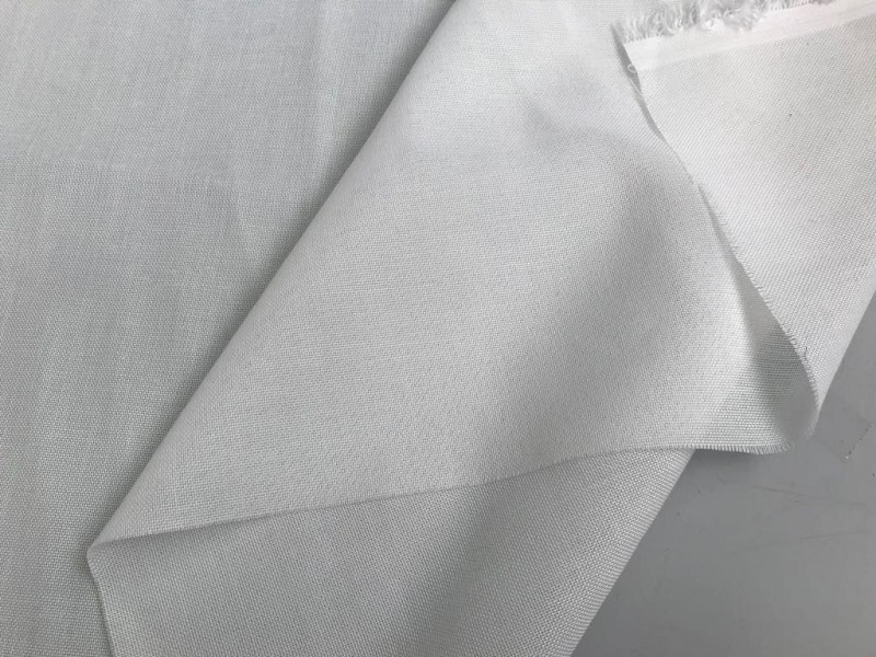 Tessuto per tende ignifugo elegante bianco 1
