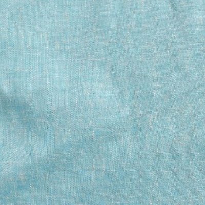 Tendaggio effetto lino m&egrave;lange turchese 1