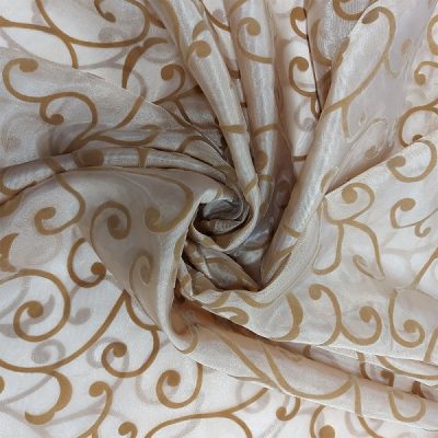 Tende motivo damascato ramage in velluto oro blu nocciola 10