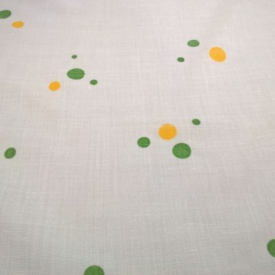 Tendina tenda a vetro motivo a pois verde e giallo 3