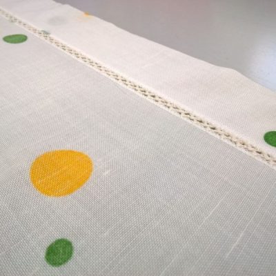 Tendina motivo a pois verde e giallo 2