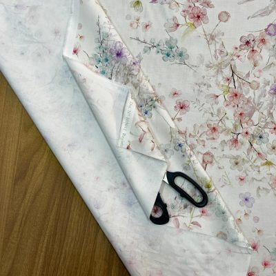 Tessuto per Tovaglia Bottaro 100% Cotone fantasia floreale - Alt.180cm