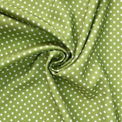 Tessuto multiuso con pois bianchi su verde mela 5