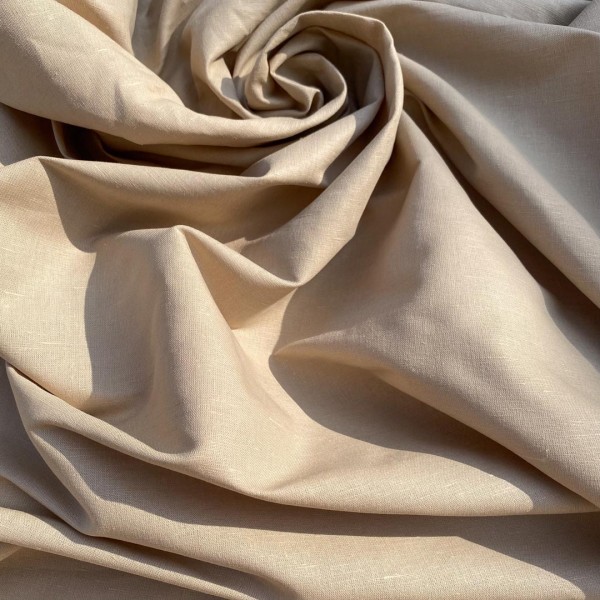 Tessuto pure lino Dune Dorate color sabbia 3