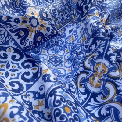 Tessuto resinato idrorepellente arabesco multiuso per tovagliato 2