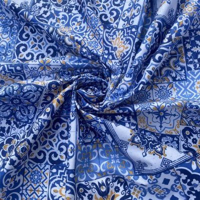 Tessuto resinato idrorepellente arabesco multiuso per tovagliato 4