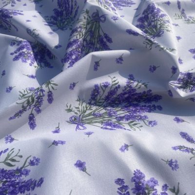 Tessuto resinato idrorepellente fantasia floreale multiuso per tovagliato 2