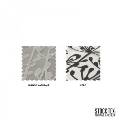 Misto cotone bianco velo motivo floreale varianti colori fantasia 2