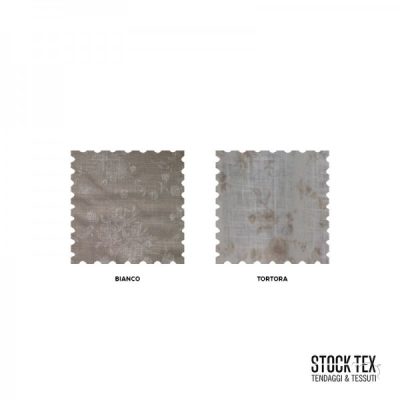 Galleria varianti colore tessuto per tende misto lino floreale bianco tortora scuro