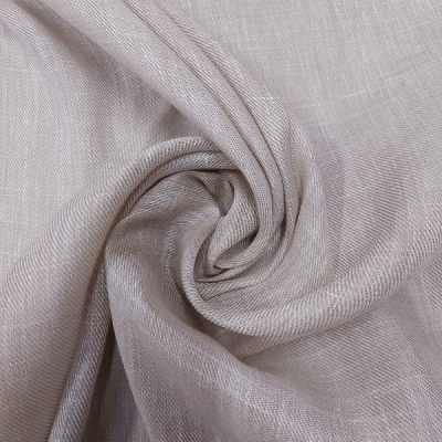 Tessuto per tende in puro lino firmato gamma grigio tortora 5