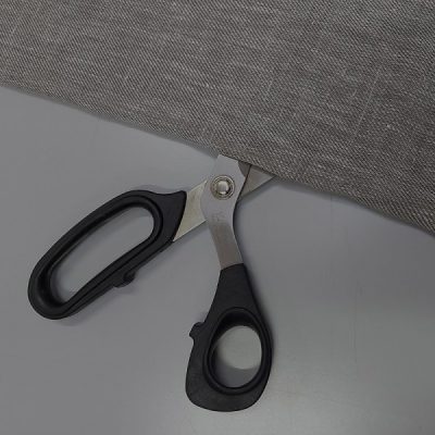 Tessuto per tende in puro lino firmato gamma grigio tortora 2