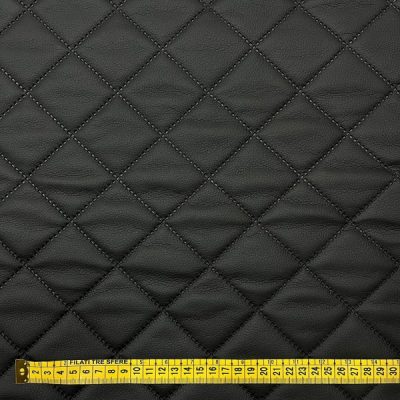 Ecopelle trapuntato per rivestimenti e tappezzeria bianco nero 2