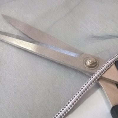 tessuto per tende in organza grigio 2