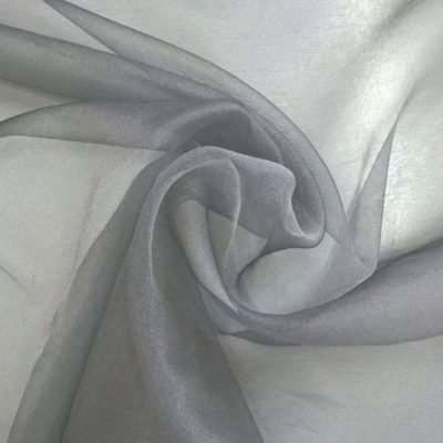 tessuto per tende in organza grigio 1