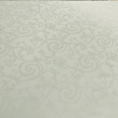 Tessuto per tovaglia Jacquard damascato bianco avorio al metro 2