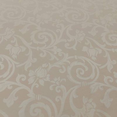 Tessuto per tovaglia Jacquard damascato al metro marroncino 1