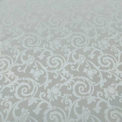 Tessuto per tovaglia Jacquard damascato al metro tortora 2
