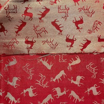 Tovagliato natalizio con renne rosso 4
