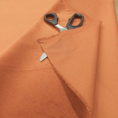 Velluto per arredo misto cotone arancione rossastro 1