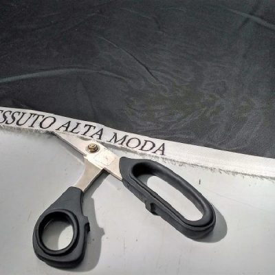 Tessuto per abiti al metro velo chiffon sfumato bicolore grigio dettaglio TESSUTO ALTA MODA